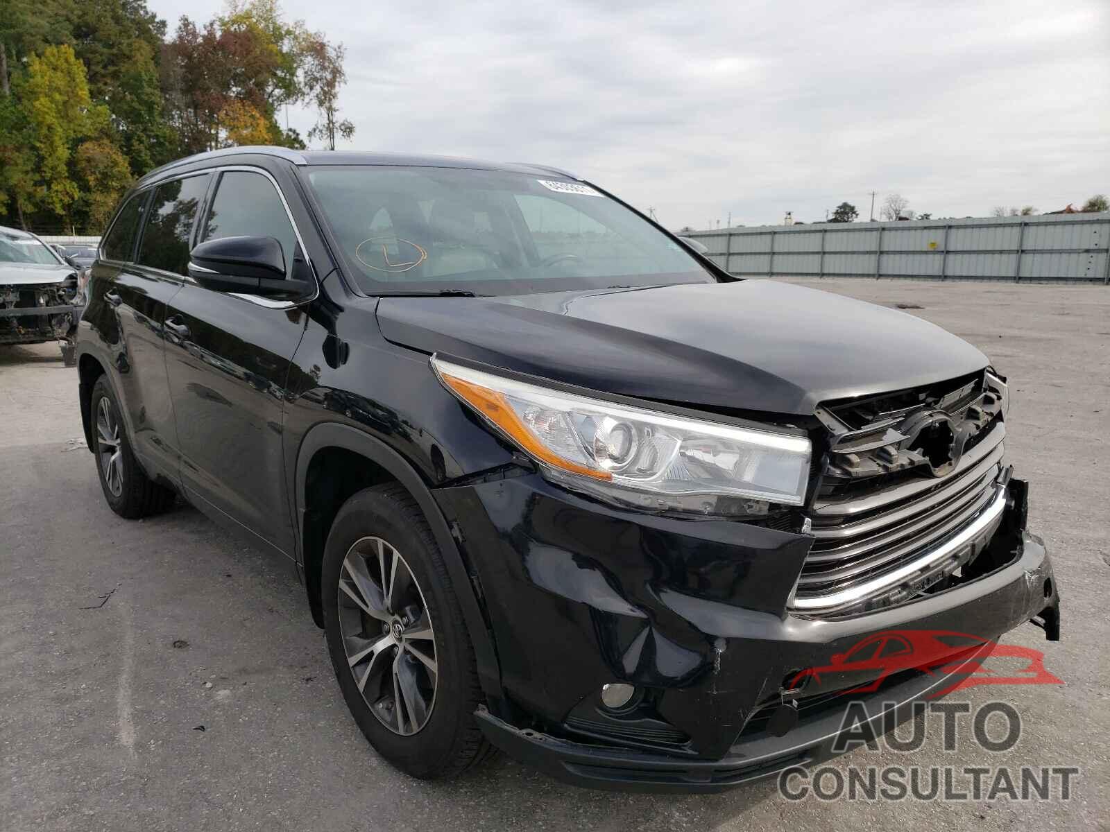 TOYOTA HIGHLANDER 2016 - 5TDJKRFH8GS306192