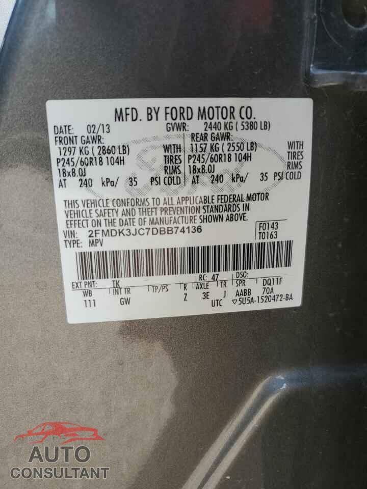FORD EDGE 2013 - 2FMDK3JC7DBB74136