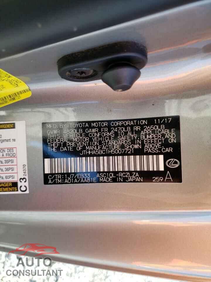 LEXUS RC 2017 - JTHHA5BC1H5007721