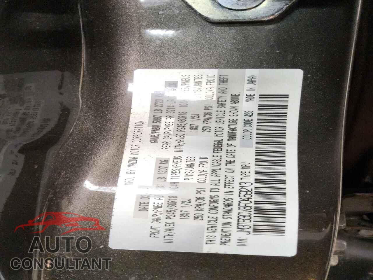 MAZDA CX-9 2015 - JM3TB3CV8F0459213