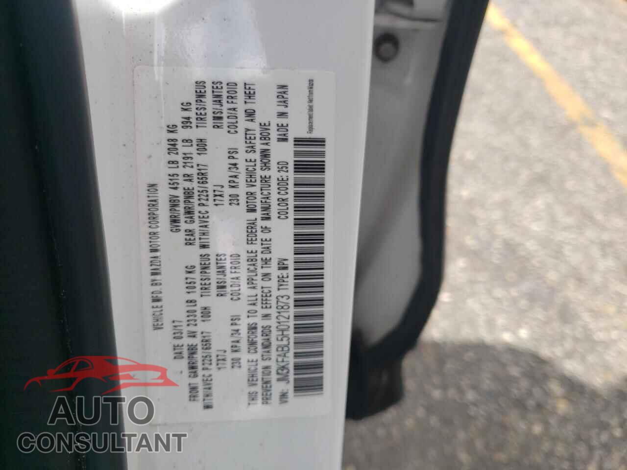 MAZDA CX-5 2017 - JM3KFABL5H0121873