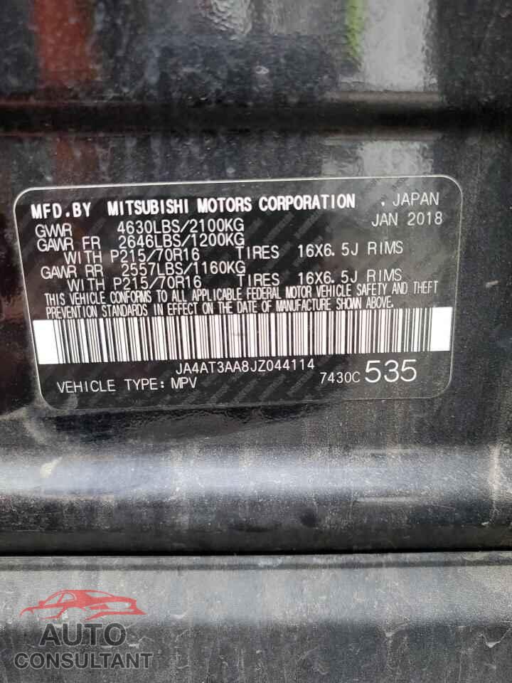 MITSUBISHI ECLIPSE 2018 - JA4AT3AA8JZ044114