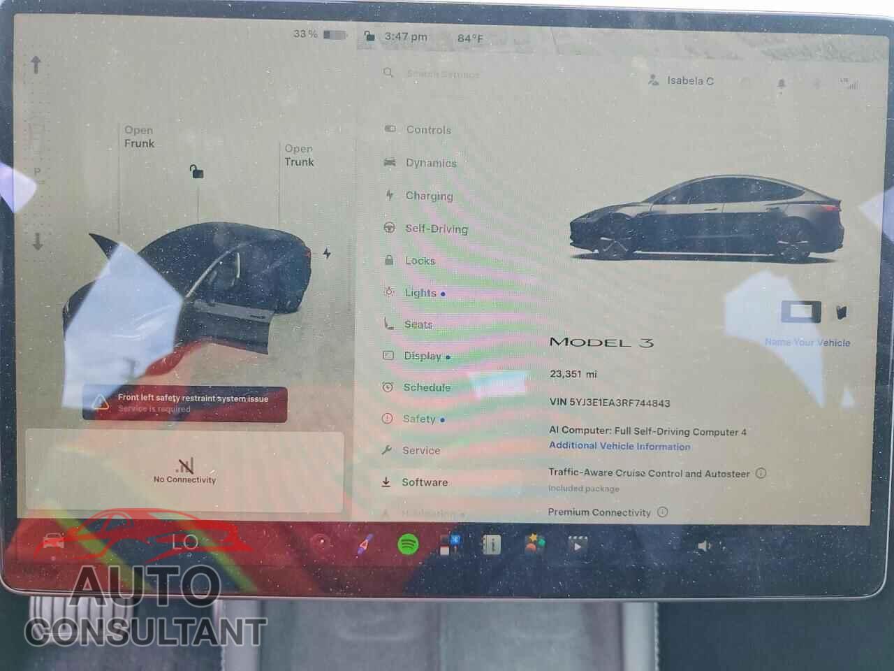 TESLA MODEL 3 2024 - 5YJ3E1EA3RF744843