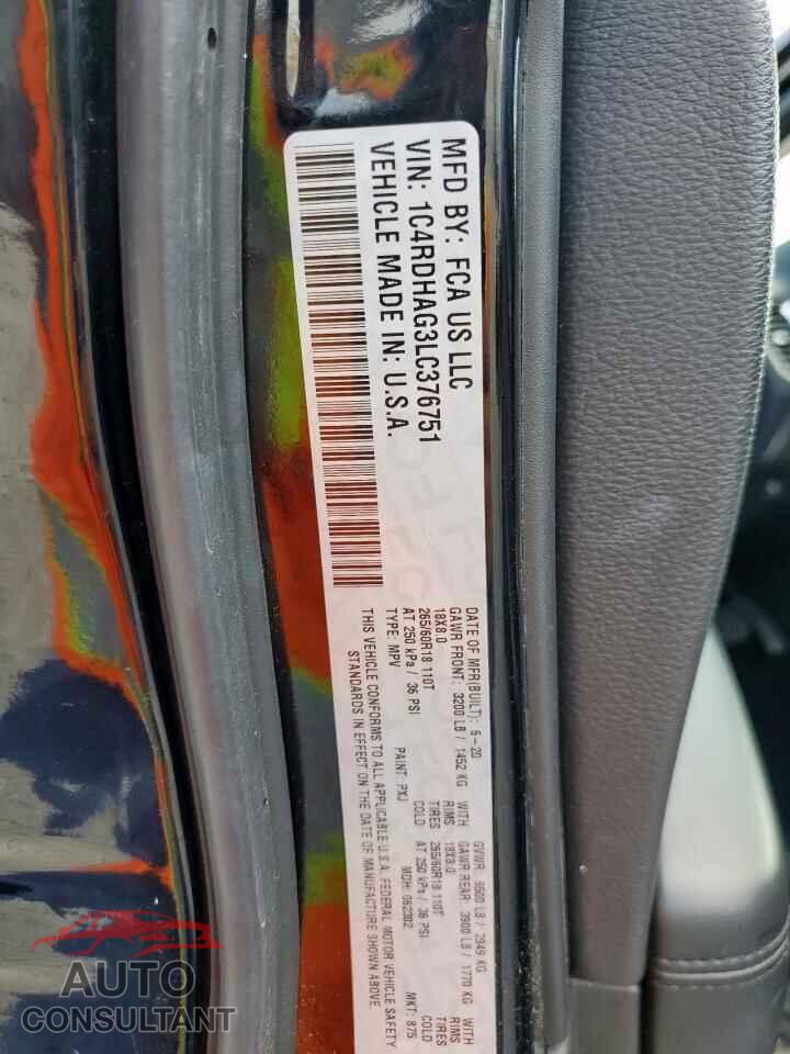 DODGE DURANGO 2020 - 1C4RDHAG3LC376751