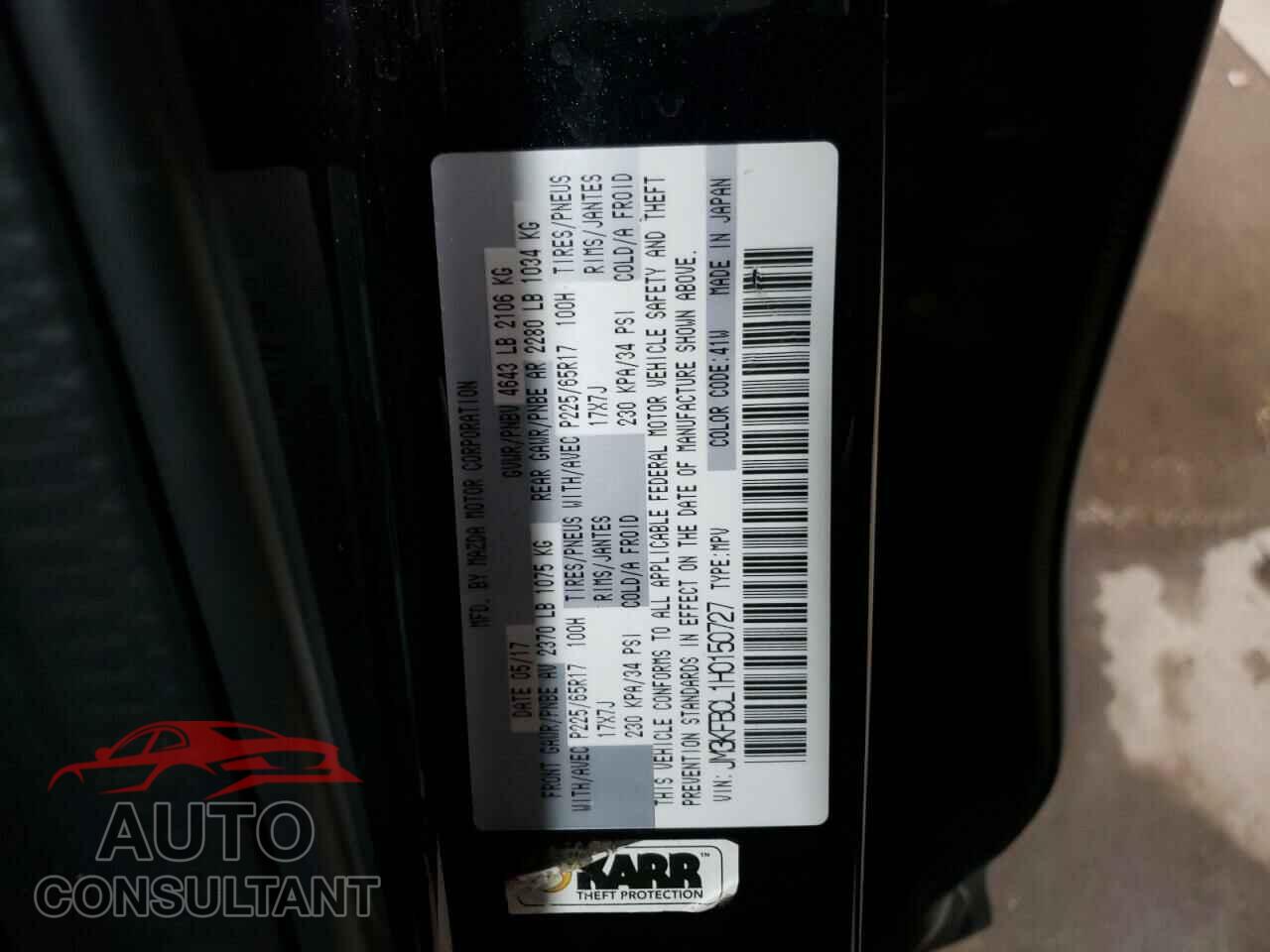 MAZDA CX-5 2017 - JM3KFBCL1H0150727