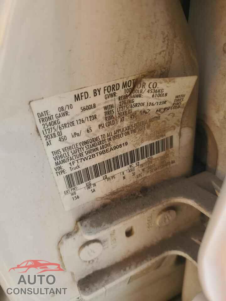FORD F250 2011 - 1FT7W2BT9BEA90819