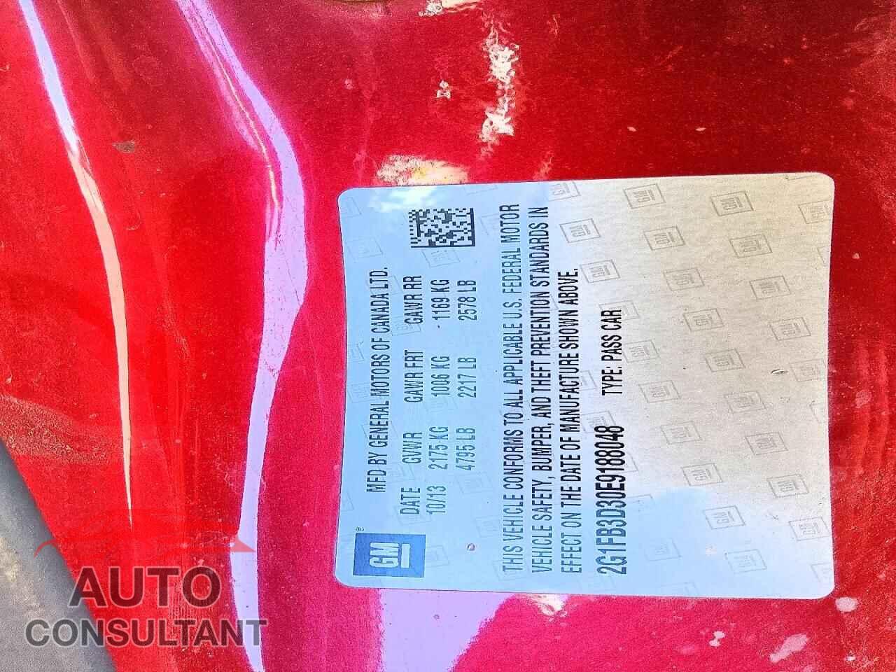 CHEVROLET CAMARO 2014 - 2G1FB3D30E9188048