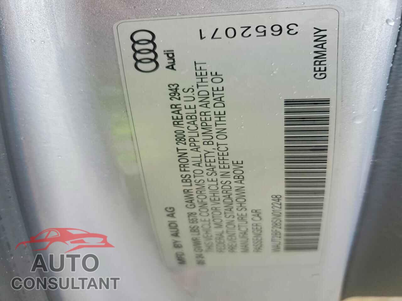 AUDI A7 2025 - WAUT2BF28SN012248