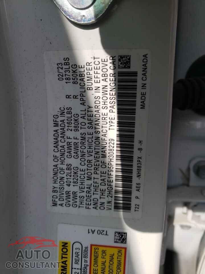 HONDA CIVIC 2023 - 2HGFE1F95PH308229