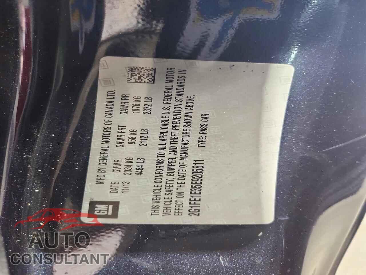 CHEVROLET CAMARO 2014 - 2G1FE1E35E9205811