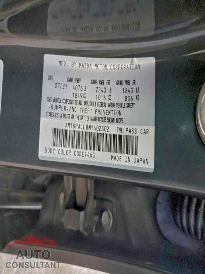 MAZDA 3 2021 - JM1BPALL8M1402302