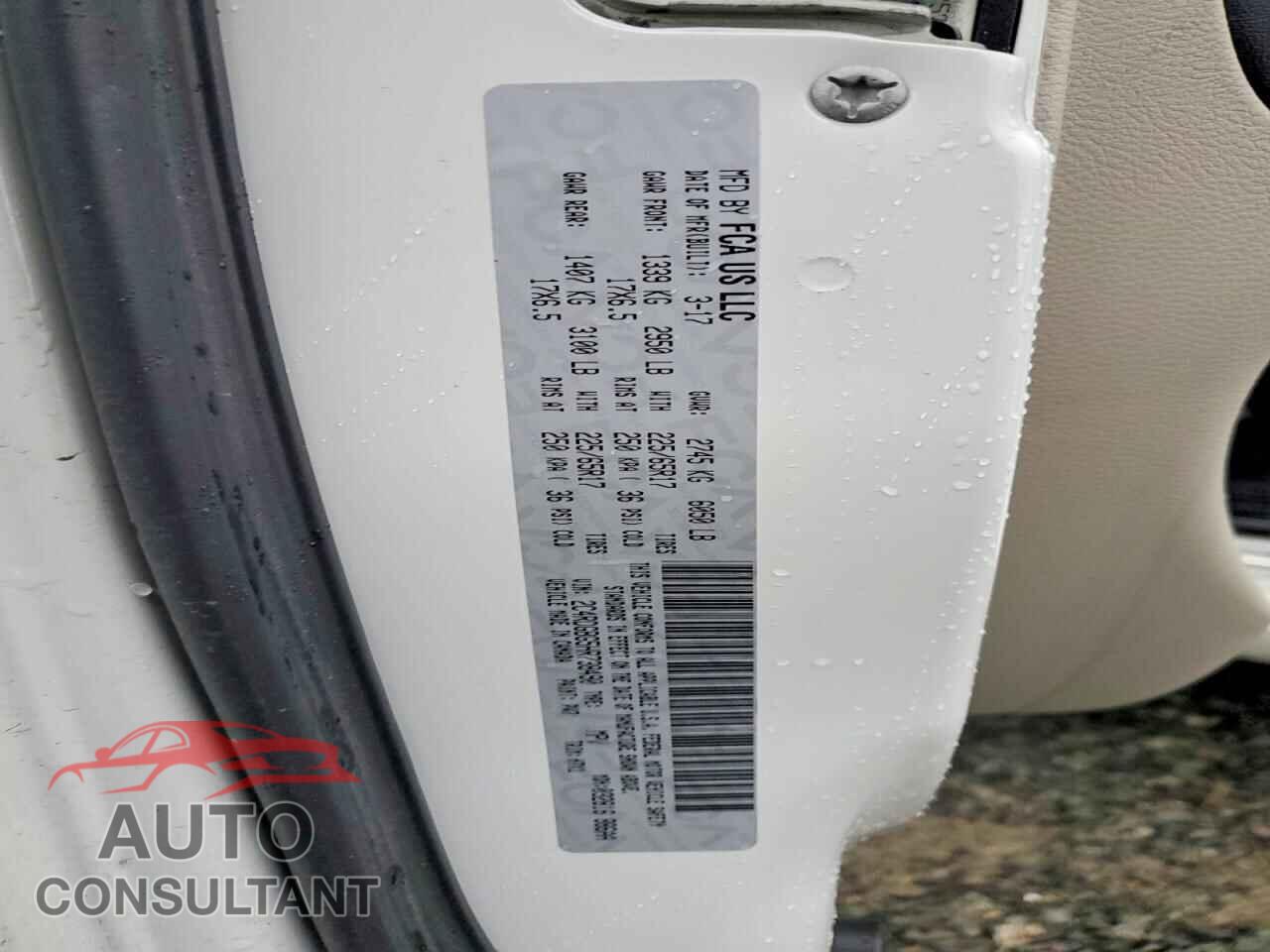 DODGE CARAVAN 2017 - 2C4RDGBG5HR738490