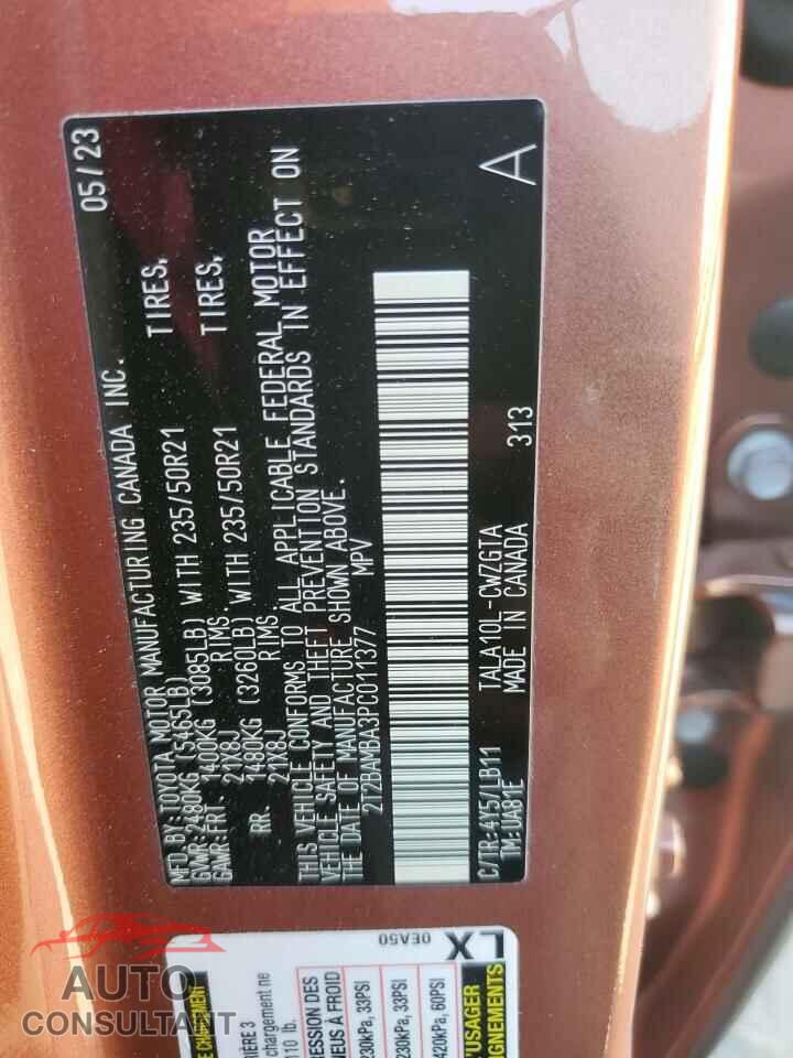 LEXUS RX350 2023 - 2T2BAMBA3PC011377