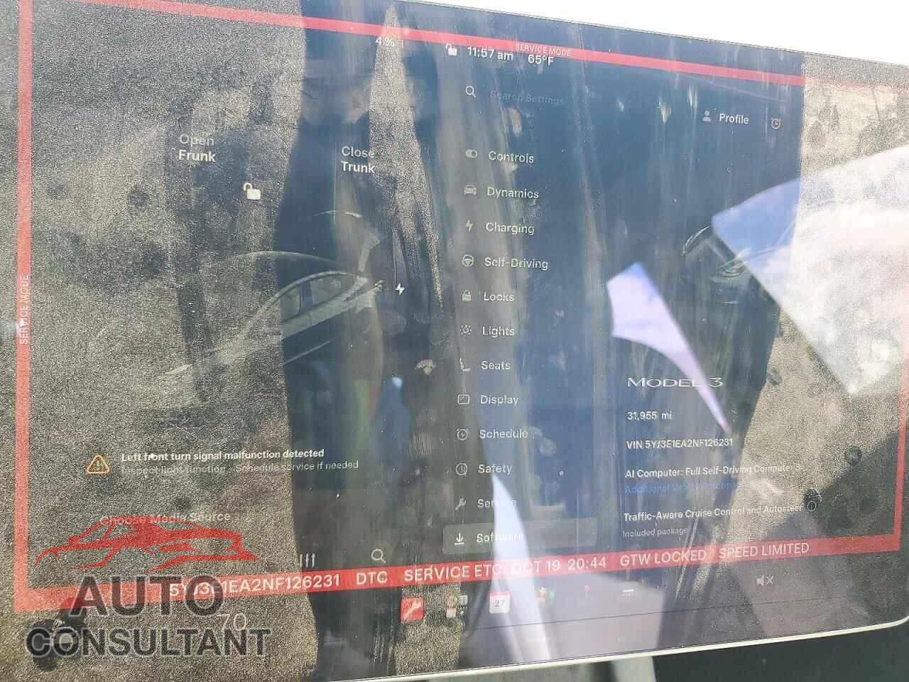 TESLA MODEL 3 2022 - 5YJ3E1EA2NF126231