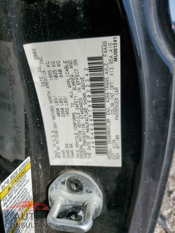 MITSUBISHI ECLIPSE 2009 - 4A3AK24F79E022342