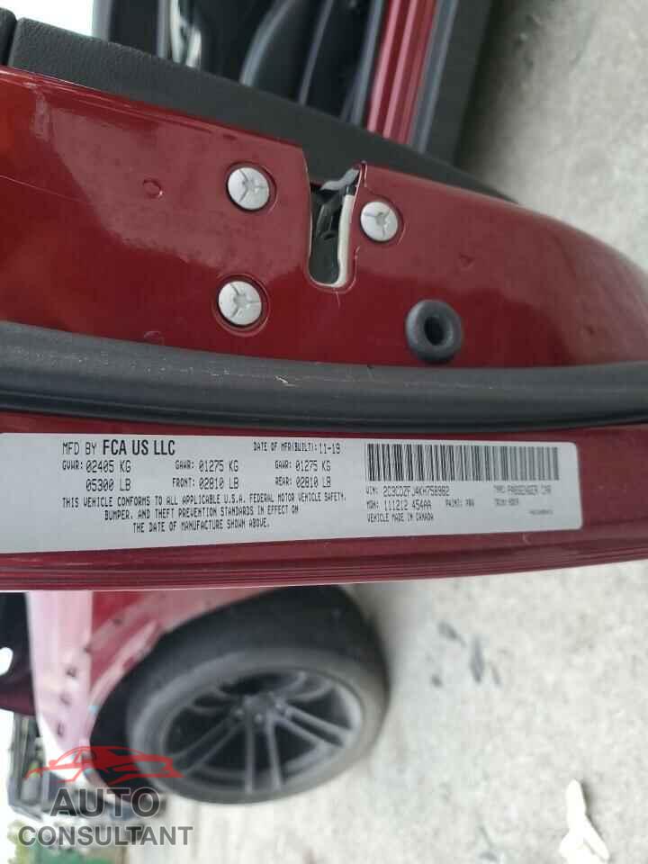 DODGE CHALLENGER 2019 - 2C3CDZFJ4KH758982