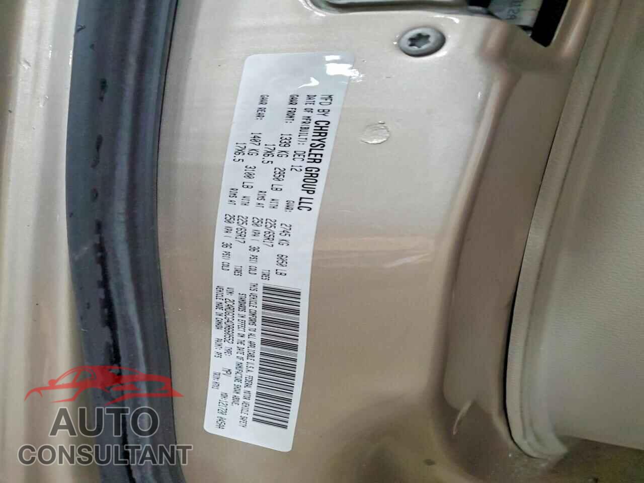 DODGE CARAVAN 2013 - 2C4RDGCG4DR660552
