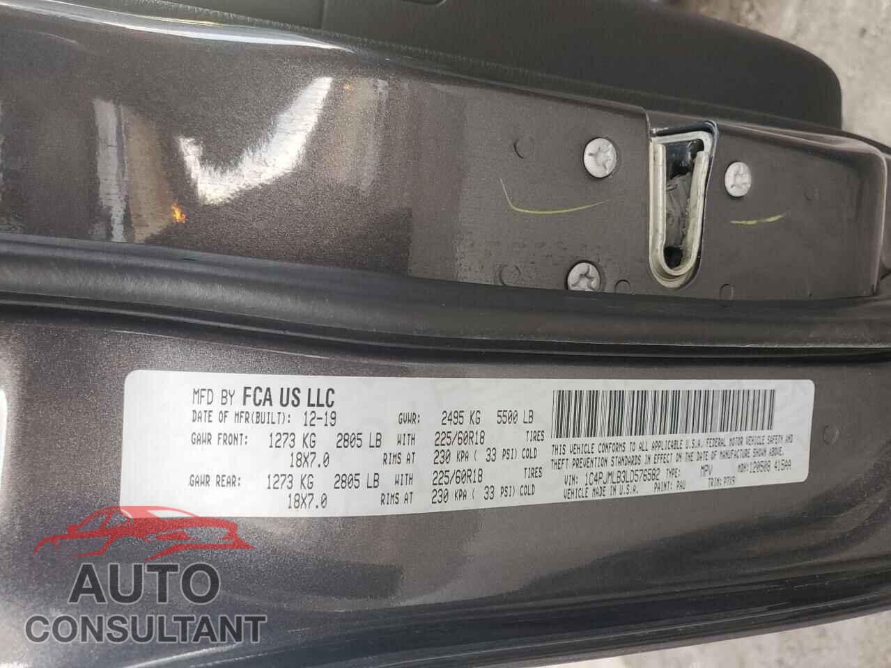 JEEP CHEROKEE 2020 - 1C4PJMLB3LD576582