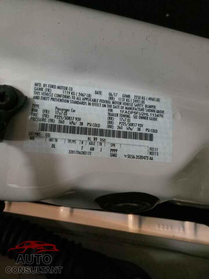 FORD CMAX 2017 - 1FADP5FU2HL113470