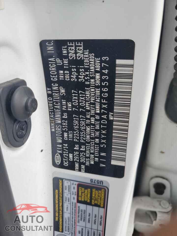 KIA SORENTO 2015 - 5XYKTDA7XFG653473
