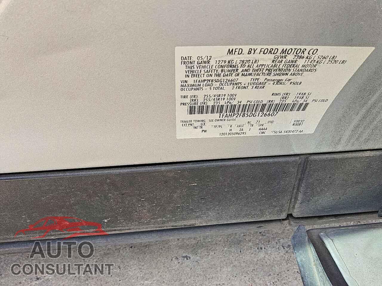 FORD TAURUS 2013 - 1FAHP2F85DG126607