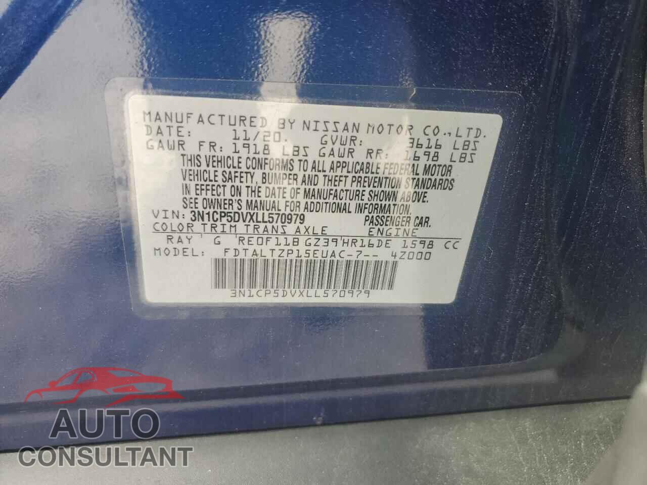 NISSAN KICKS 2020 - 3N1CP5DVXLL570979