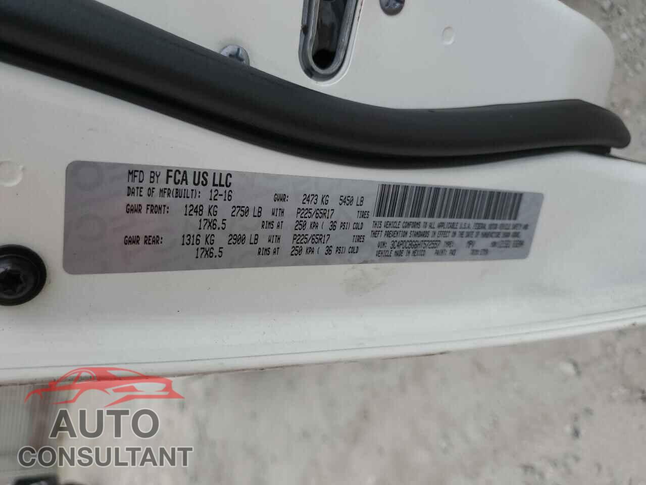 DODGE JOURNEY 2017 - 3C4PDCBG6HT572557