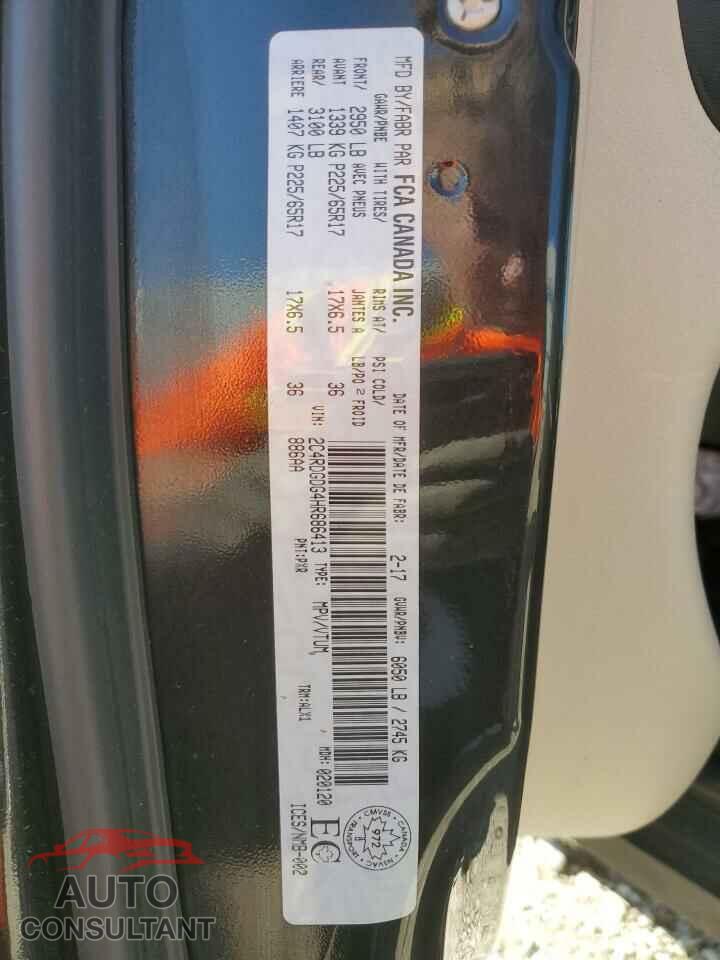 DODGE CARAVAN 2017 - 2C4RDGDG4HR686413
