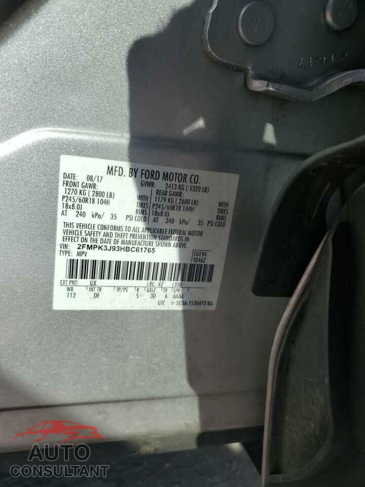 FORD EDGE 2017 - 2FMPK3J93HBC61765