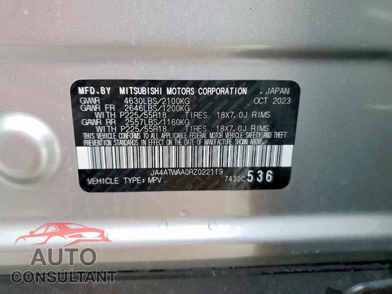 MITSUBISHI ECLIPSE 2024 - JA4ATWAA0RZ022119