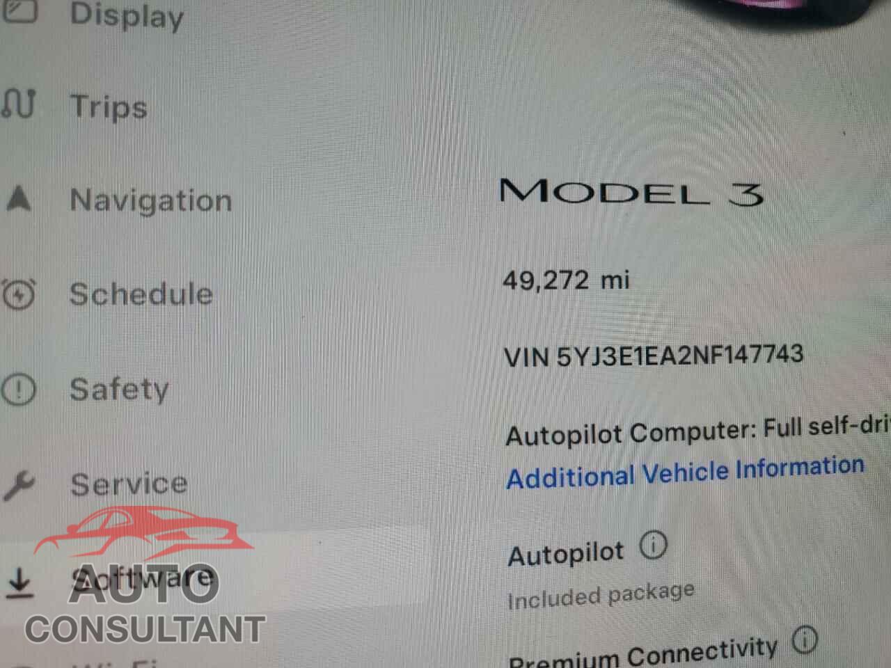 TESLA MODEL 3 2022 - 5YJ3E1EA2NF147743