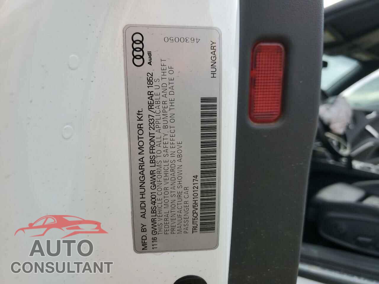 AUDI TT 2017 - TRUT5CFV5H1012174
