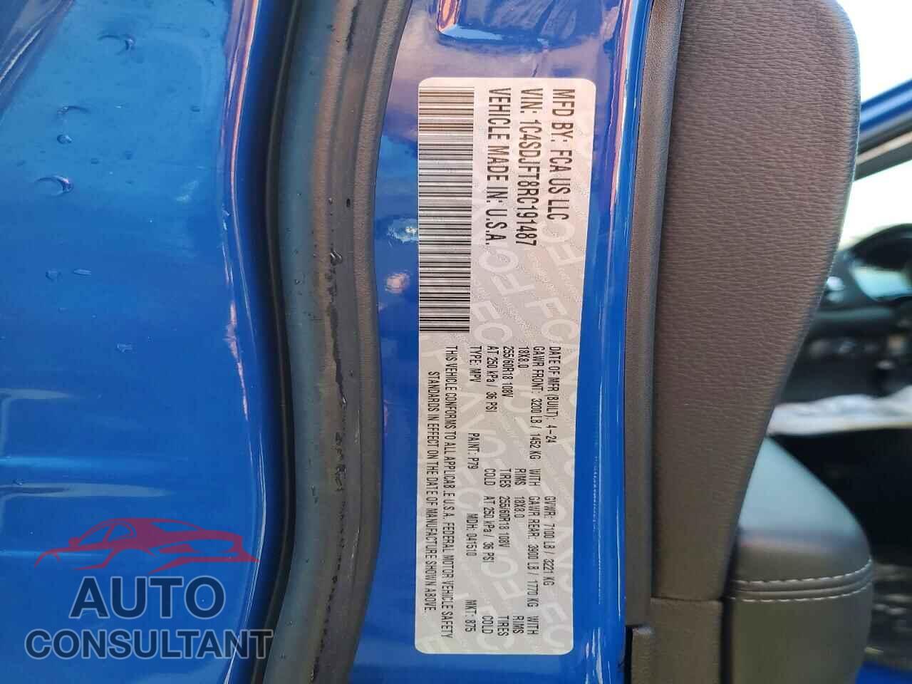 DODGE DURANGO 2024 - 1C4SDJFT8RC191487