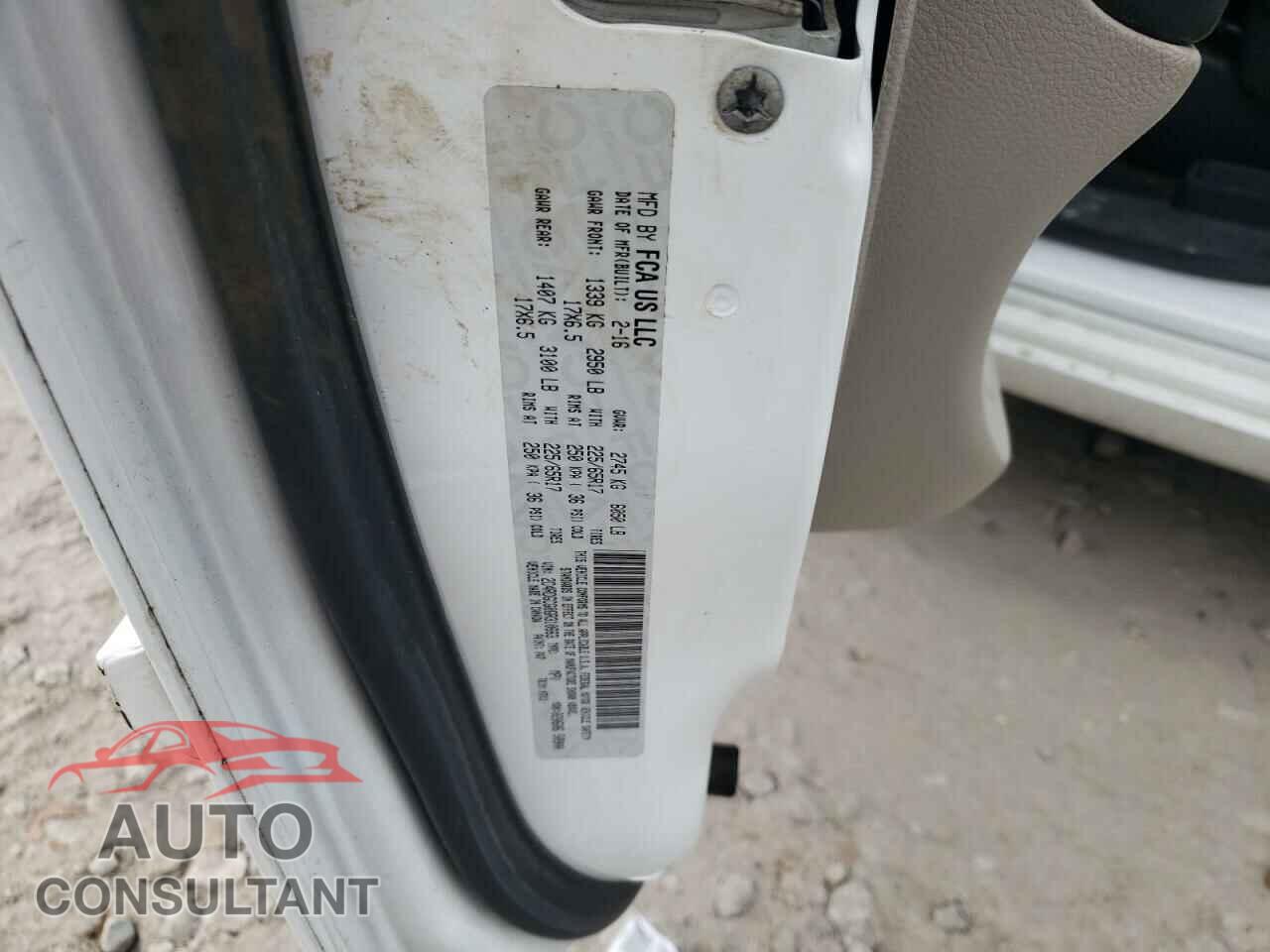 DODGE CARAVAN 2016 - 2C4RDGCG0GR310663