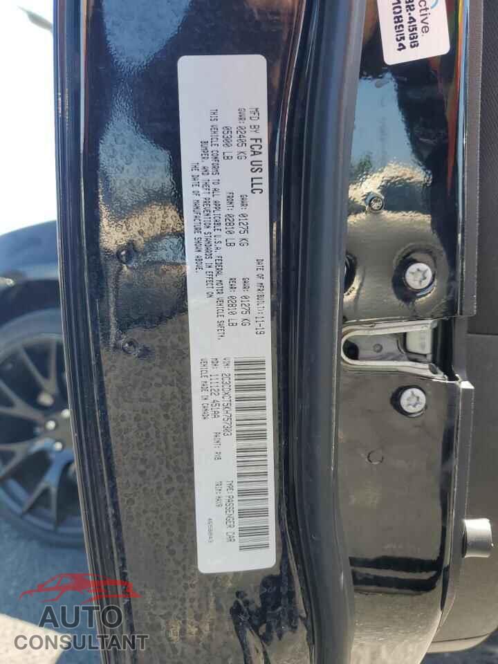 DODGE CHARGER 2019 - 2C3CDXCT5KH757303