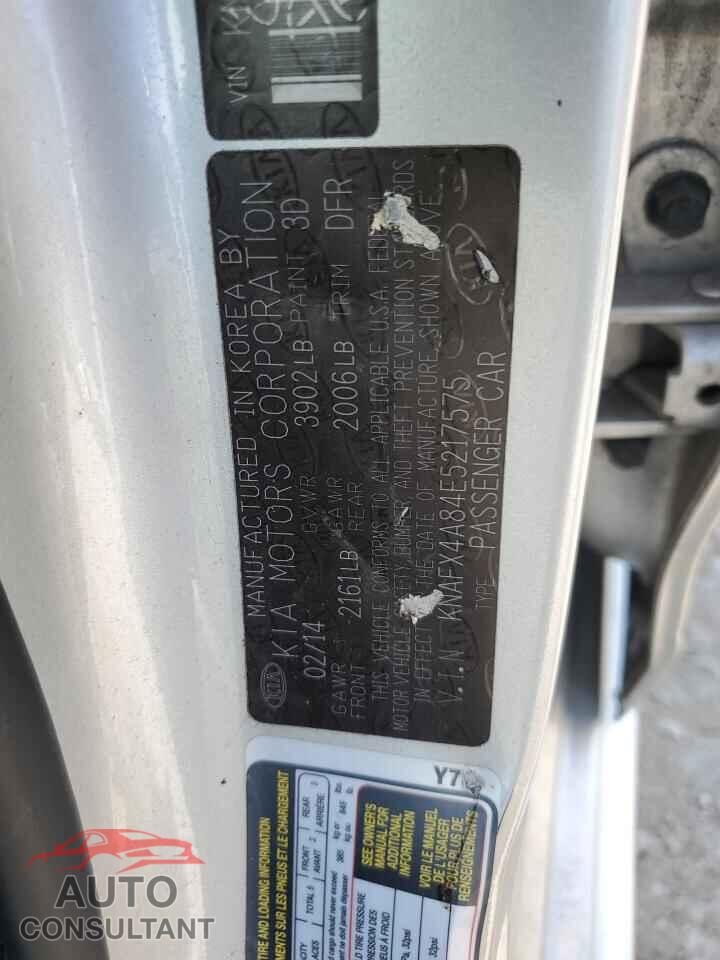 KIA FORTE 2014 - KNAFX4A84E5217575