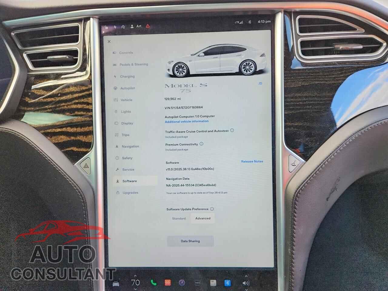 TESLA MODEL S 2016 - 5YJSA1E12GF160664
