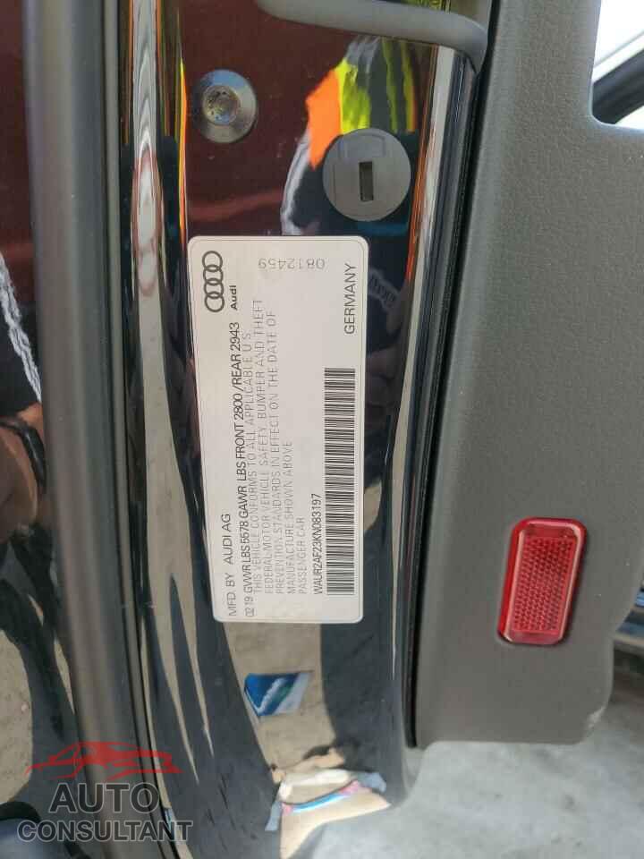 AUDI A7 2019 - WAUR2AF23KN083197