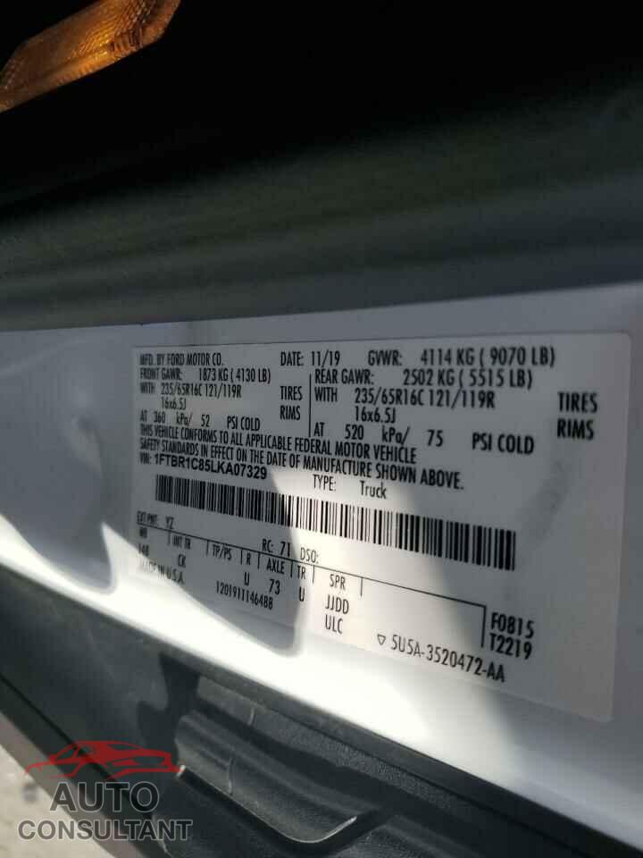 FORD TRANSIT 2020 - 1FTBR1C85LKA07329