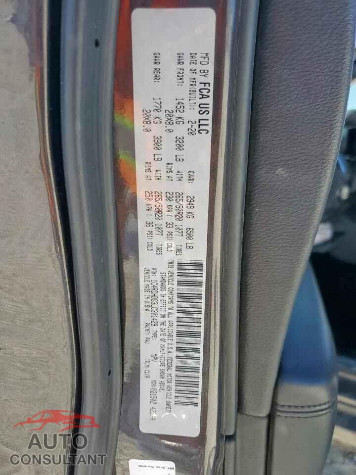DODGE DURANGO 2020 - 1C4RDHDG3LC301429
