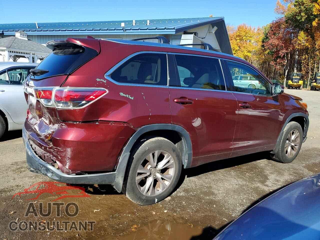 TOYOTA HIGHLANDER 2015 - 5TDJKRFH7FS130962
