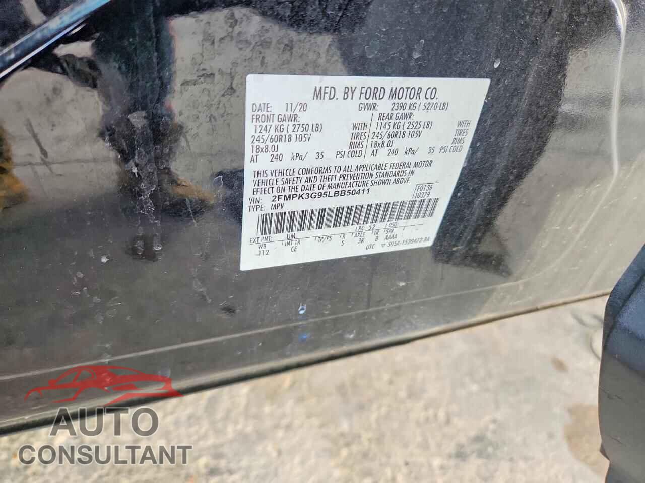 FORD EDGE 2020 - 2FMPK3G95LBB50411