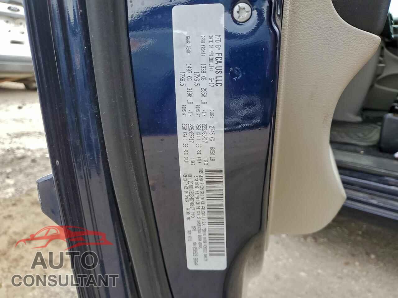 DODGE CARAVAN 2017 - 2C4RDGBG3HR776817
