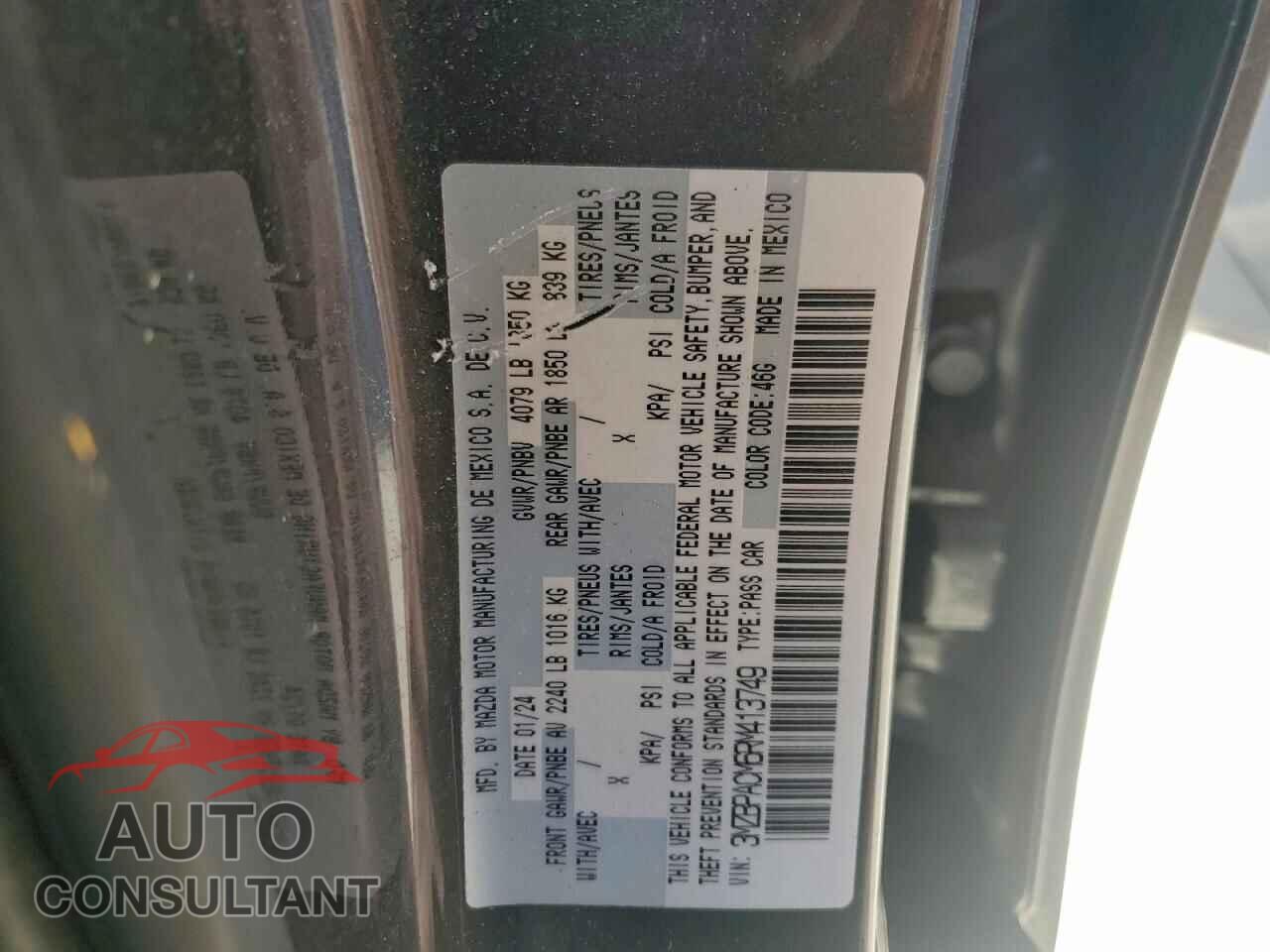 MAZDA 3 2024 - 3MZBPACM6RM413749