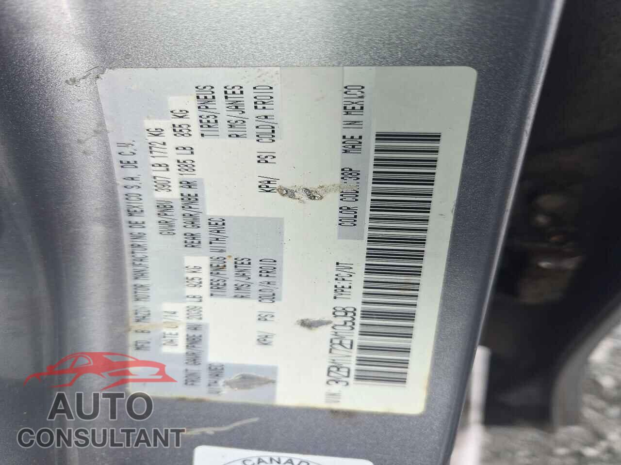 MAZDA 3 2014 - 3MZBM1V72EM109098
