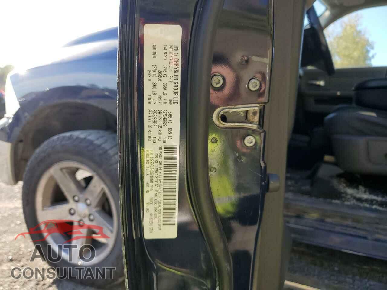 DODGE RAM 1500 2012 - 1C6RD7LT4CS240484