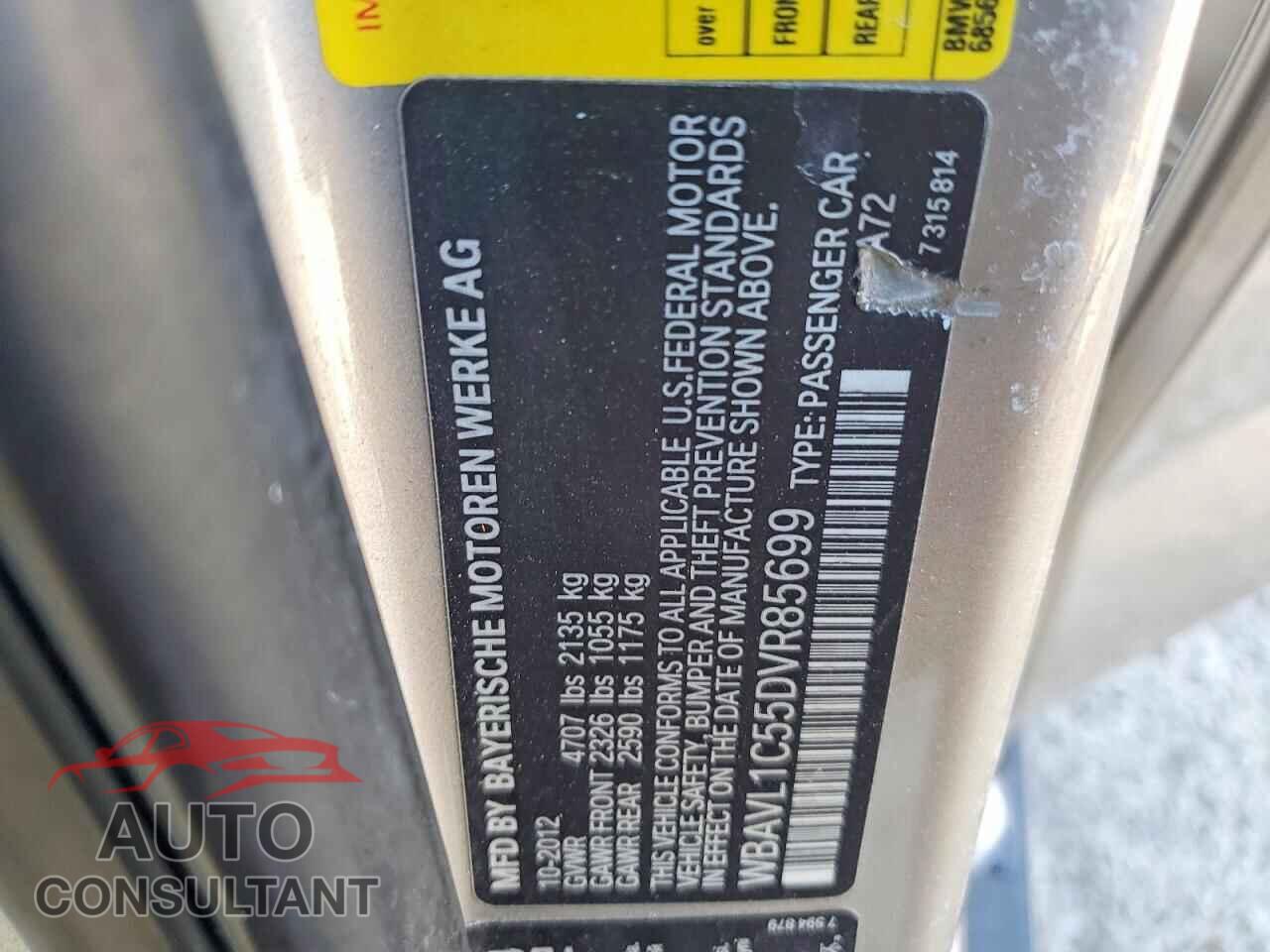 BMW X1 2013 - WBAVL1C55DVR85699