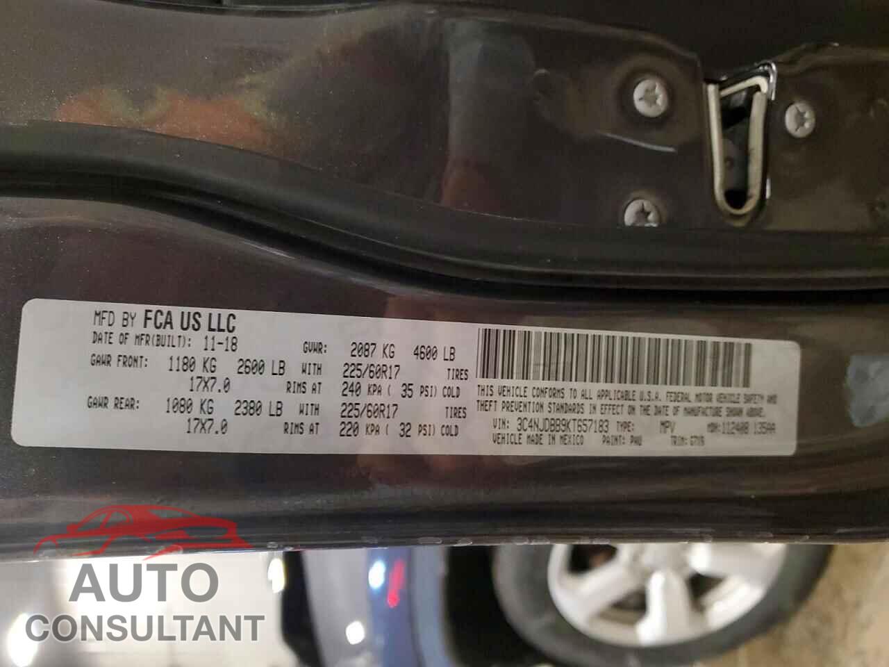 JEEP COMPASS 2019 - 3C4NJDBB9KT657183
