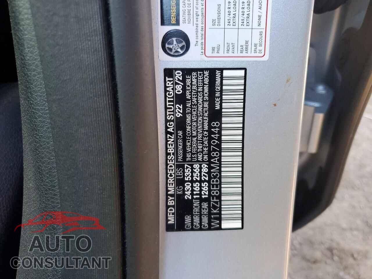 MERCEDES-BENZ E-CLASS 2021 - W1KZF8EB3MA879448