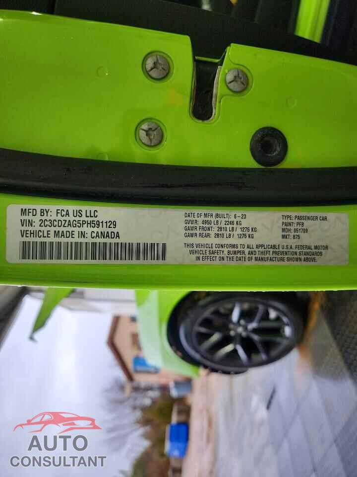 DODGE CHALLENGER 2023 - 2C3CDZAG5PH591129